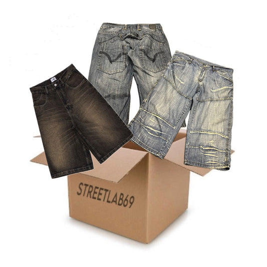 Mystery Jorts Premium | Baggy Denim Jorts: Alt-Skate, Nu-Metal & Y2K Aesthetic / Mix Alternative Brand - 1 Pezzo